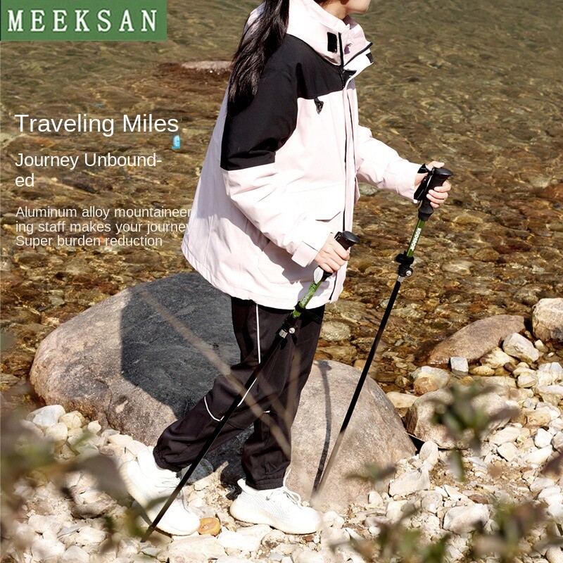 Skladacia turistická palica, ultraľahká turistická palica, lezecká barla z hliníkovej zliatiny, profesionálne outdoorové vybavenie pre mužov a ženy