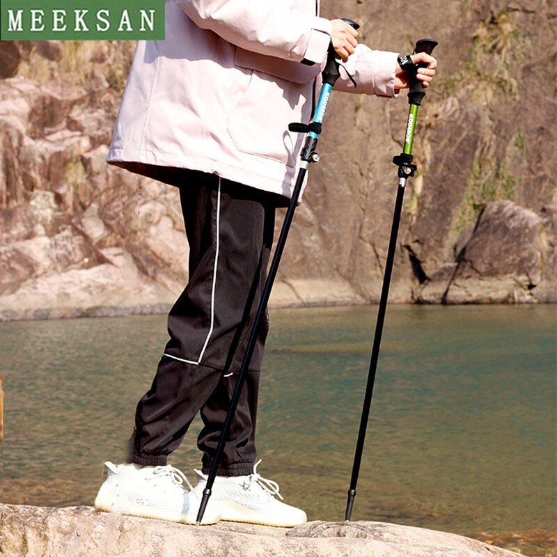 Skladacia turistická palica, ultraľahká turistická palica, lezecká barla z hliníkovej zliatiny, profesionálne outdoorové vybavenie pre mužov a ženy