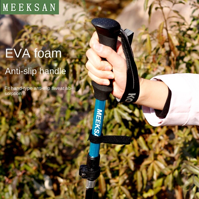 Skladacia turistická palica, ultraľahká turistická palica, lezecká barla z hliníkovej zliatiny, profesionálne outdoorové vybavenie pre mužov a ženy