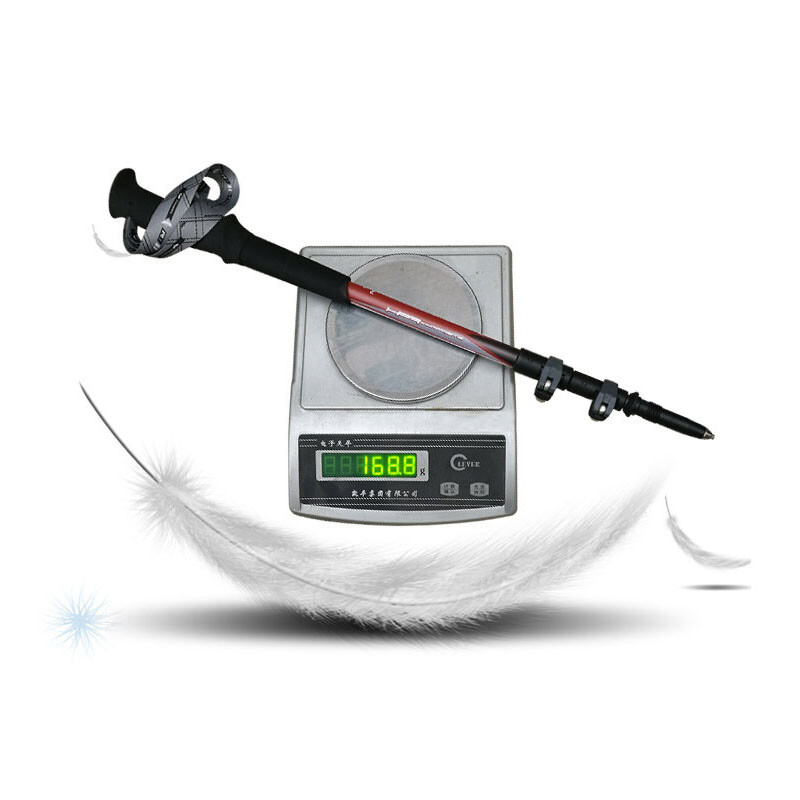 Vychádzková palica PIONEER 55-125 cm, alpenstocky, 3 sekcie, uhlíkové vlákno, ľahké, horolezecké, berle, outdoorová turistika