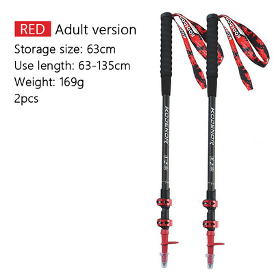 2 ks karbónových vychádzkových palíc, 3 sekcie, teleskopických turistických palíc s EVA rovnou rukoväťou, alpenštejnov, outdoorových, kempingových, horolezeckých