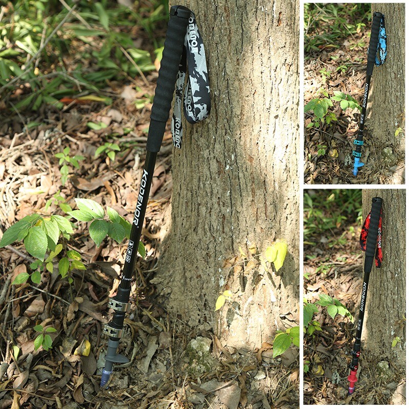 2 ks karbónových vychádzkových palíc, 3 sekcie, teleskopických turistických palíc s EVA rovnou rukoväťou, alpenštejnov, outdoorových, kempingových, horolezeckých