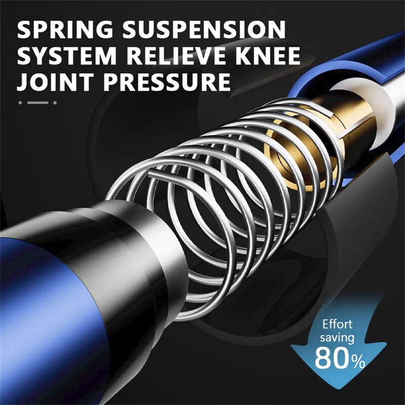 Baston de drumeție portabil, pliabil în aer liber, cu 4 secțiuni, baston de drumeție, din aliaj, club telescopic pentru bătrâni, bețe de mers pentru camping, 1 buc