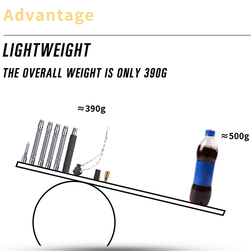 Pārgājienu nūjas daudzfunkcionālas alumīnija spieķi Jaunas saliekamas āra kempinga pārgājienu nūjas, regulējamas īpaši vieglas Alpenstock