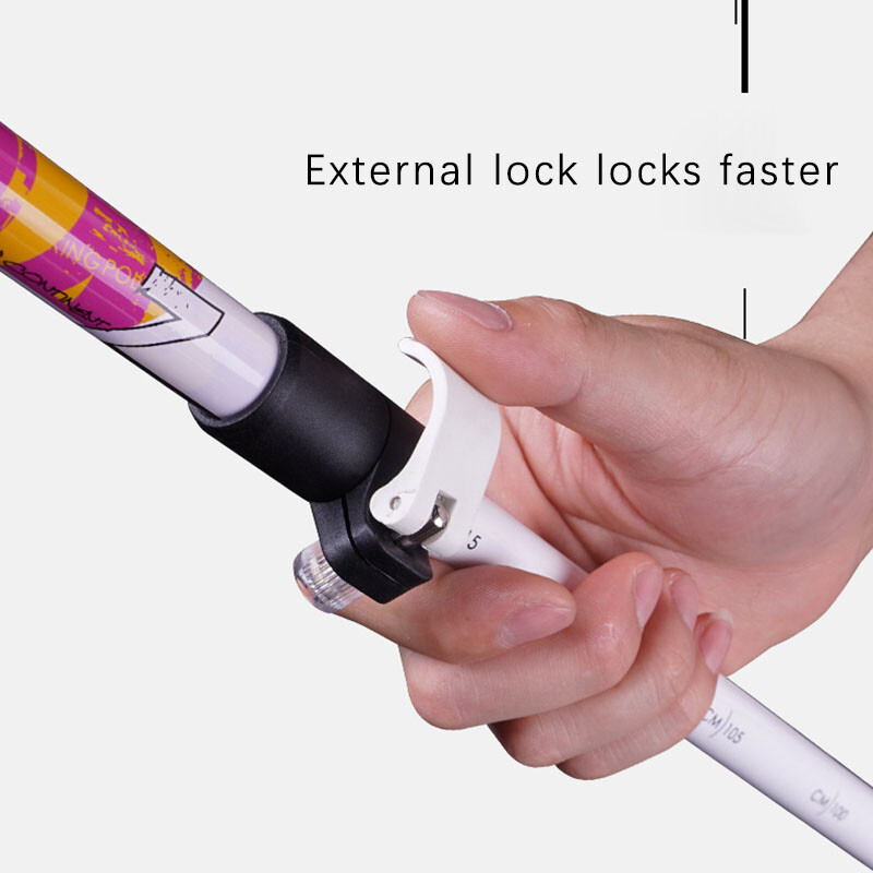 2tk Kokkupandav jalutuskepp 5 osaga matkakepid (2 süsinikkiust + 3 alumiiniumisulamist) mägironimise karguga välimatkamine