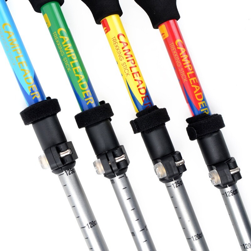 Lauko alpinizmo lazdelė su išoriniu užraktu, 5 sekcijų žygio lazdelė, itin lengvas 7075 aliuminio lydinio teleskopinis sulankstomas lazdelė,
