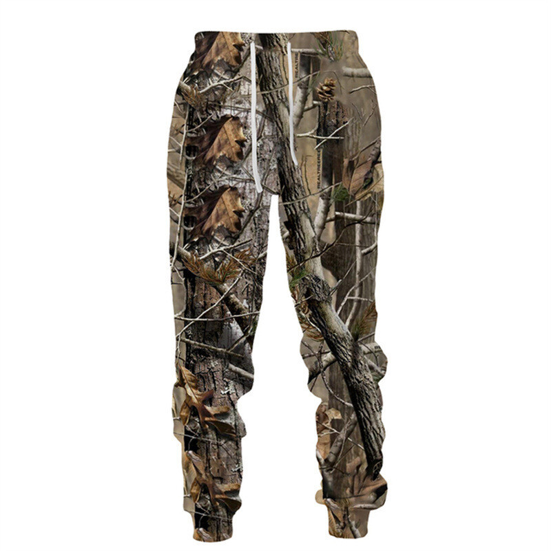 Pārrobežu jauns 2024. gada modes zīmols vīriešu ikdienas bikses maskēšanās meža dzīvnieki 3D digitālā druka Vīriešu un sieviešu sporta bikses
