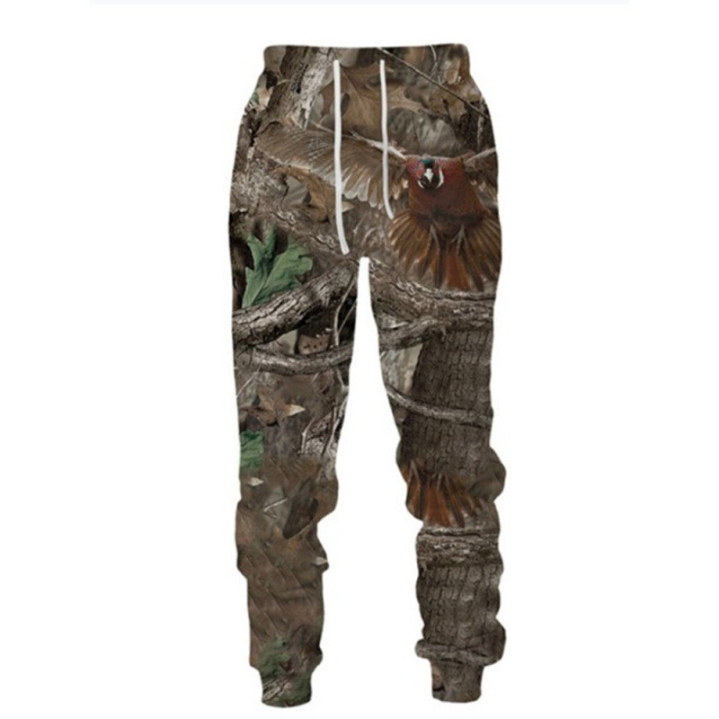 Pārrobežu jauns 2024. gada modes zīmols vīriešu ikdienas bikses maskēšanās meža dzīvnieki 3D digitālā druka Vīriešu un sieviešu sporta bikses