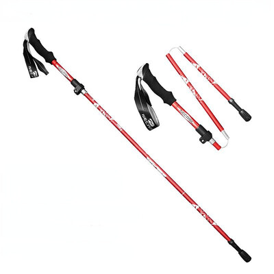 2 vnt/sl. Anti-Shock ėjimo lazdos Alpenstock Trekking Žygio ėjimo lazdos rinkinys Teleskopinės šiaurietiško ėjimo lazdų šaudymo ramentai