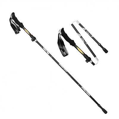 2 vnt/sl. Anti-Shock ėjimo lazdos Alpenstock Trekking Žygio ėjimo lazdos rinkinys Teleskopinės šiaurietiško ėjimo lazdų šaudymo ramentai