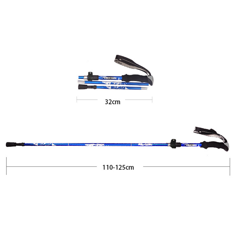 2 vnt/sl. Anti-Shock ėjimo lazdos Alpenstock Trekking Žygio ėjimo lazdos rinkinys Teleskopinės šiaurietiško ėjimo lazdų šaudymo ramentai