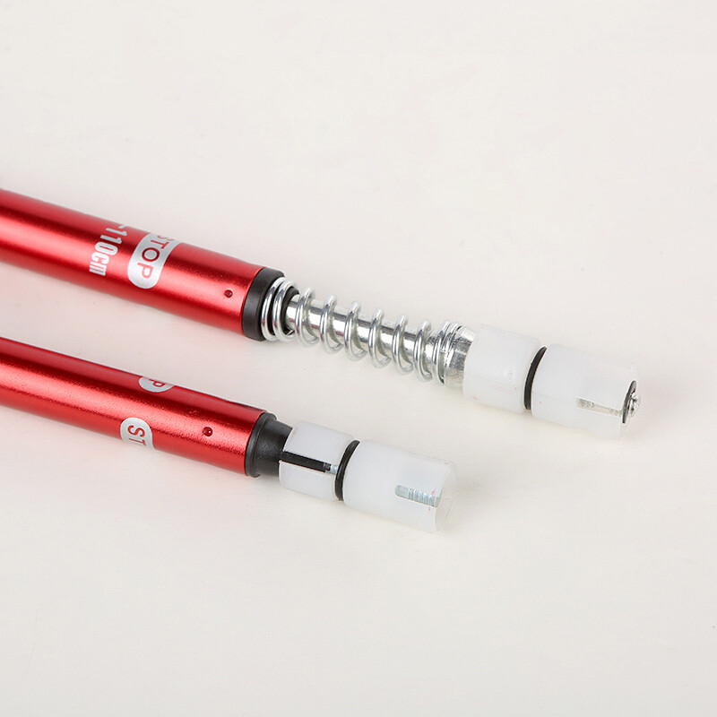 Keturių sekcijų T formos stulpas, skirtas lauko kelionei laipiojimo lazda, aliuminio lydinio teleskopinė lazda