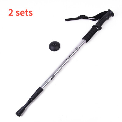 Bastoane de trekking ultraușoare Aliaj de aluminiu Ajustabile fără alunecare Bastoane de mers nordic Baston de drumeție pentru adulți Bastoane telescopice