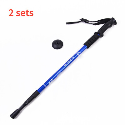 Bastoane de trekking ultraușoare Aliaj de aluminiu Ajustabile fără alunecare Bastoane de mers nordic Baston de drumeție pentru adulți Bastoane telescopice