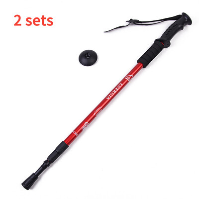 Bastoane de trekking ultraușoare Aliaj de aluminiu Ajustabile fără alunecare Bastoane de mers nordic Baston de drumeție pentru adulți Bastoane telescopice