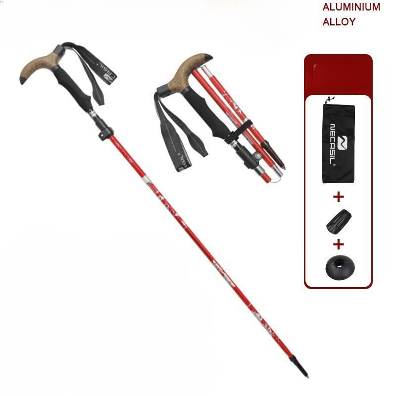 Spieķi ar T veida rokturi Saliekamie spieķi Alumīnija sakausējuma kruķi Pārgājienu nūjas stiepšanās pārgājienu nūjas