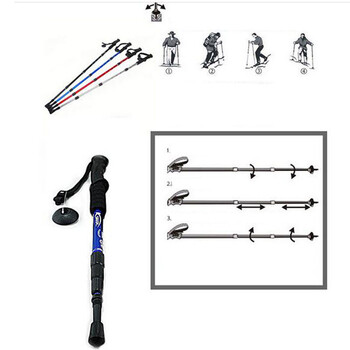 Φορητό Telescopic Outdoor Climbing Ultralight Trekking Stick Walking Stick Outdoor Sports Accessories