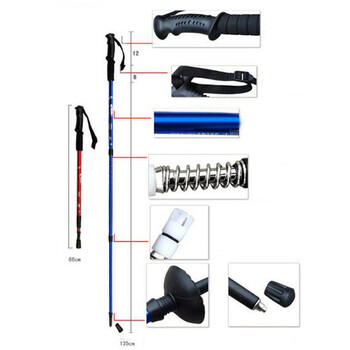 Φορητό Telescopic Outdoor Climbing Ultralight Trekking Stick Walking Stick Outdoor Sports Accessories