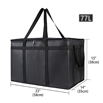 Didelės talpos iškylų maišelis, izoliuotas maisto pristatymo krepšys Picos pristatymo krepšiai maistui pašildyti aušintuvas bakalėjos krepšys vakarėliams