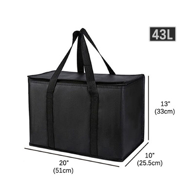 Didelės talpos iškylų maišelis, izoliuotas maisto pristatymo krepšys Picos pristatymo krepšiai maistui pašildyti aušintuvas bakalėjos krepšys vakarėliams