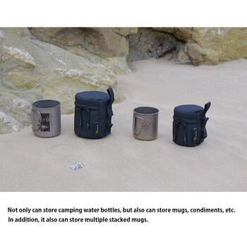 Deerest Outdoor Water Cup Storage Bag Tactical Multi-Functional Storage Bag 1000D Portable Water Cup Protection Bag for Camping