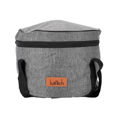 Apvalus kempingo laikymo krepšys Nešiojami virtuvės reikmenys Maisto šviežiai išlaikantis terminis maišelis pietums Vienspalviai sulankstomi statinės izoliuoti maišeliai