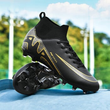 Нови мъжки футболни обувки Тренировъчни обувки Outdoor TF Football Boots Kids FG Ultra-light Futsal Comfortable Soft Drop Shipping