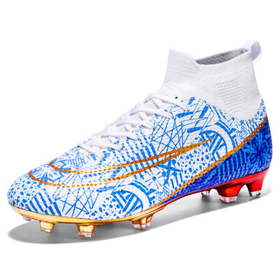 Vyriški futbolo bateliai neslystantys spygliuotieji futbolo batai auksu dengti padai Profesionalūs suaugusiųjų treniruočių batai lauko sportbačiai