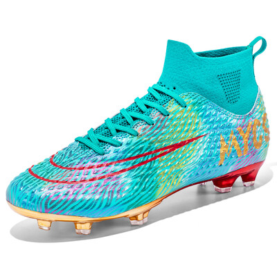 Vyriški futbolo bateliai neslystantys spygliuotieji futbolo batai auksu dengti padai Profesionalūs suaugusiųjų treniruočių batai lauko sportbačiai