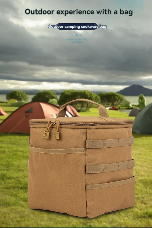 Lauko kempingo laikymo krepšys didelės talpos sumaltų nagų įrankių maišelis Dujų kanistras iškylai virtuvės reikmenų rinkinio krepšys