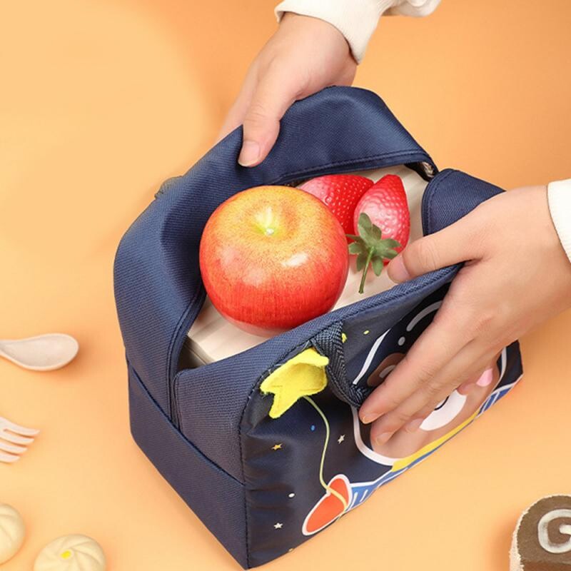 Naujas nešiojamas šaldytuvo terminis maišelis mergaitei berniukui, vaikų mokyklos termoizoliuota priešpiečių dėžutė, mažas maišelis su šaldytuvu