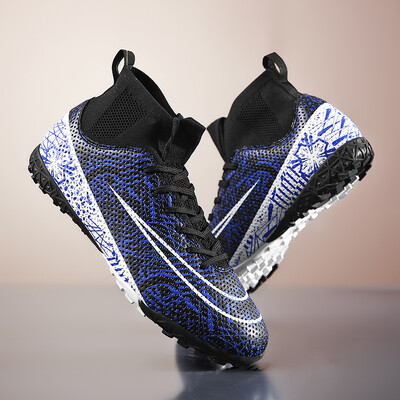 Jauni vīriešu futbola apavi Turf Futsal elpojoši futbola zābaki, skavas āra iekštelpu treniņi Neslīdoši īpaši vieglie īpaši vieglie sporta veidi