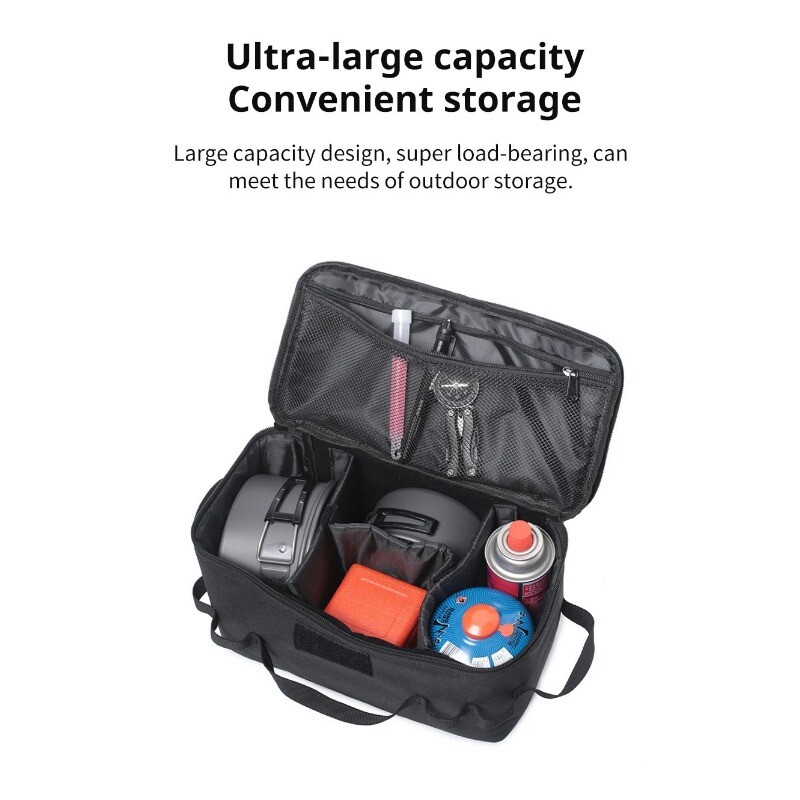 Lauko stovyklavietės dujų bako laikymo krepšys, didelės talpos susmulkintų nagų įrankių maišelis Dujų balionėlis iškylai virtuvės reikmenų rinkinio krepšys