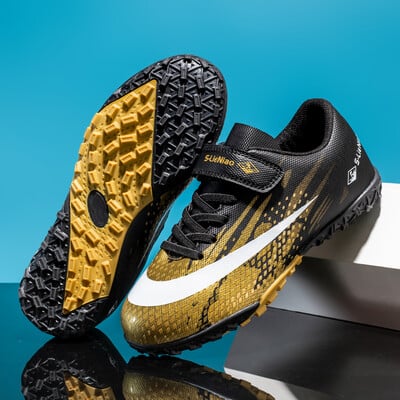 Originálne dievčenské futbalové topánky pre chlapcov, červené futbalové topánky, detská obuv, mládežnícke baseballové kopačky, futsal, tréningové, na umelý trávnik, suchý zips