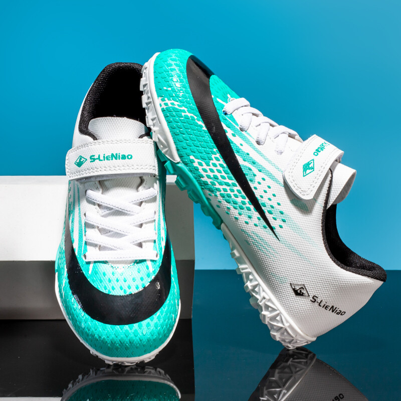 Originálne dievčenské futbalové topánky pre chlapcov, červené futbalové topánky, detská obuv, mládežnícke baseballové kopačky, futsal, tréningové, na umelý trávnik, suchý zips