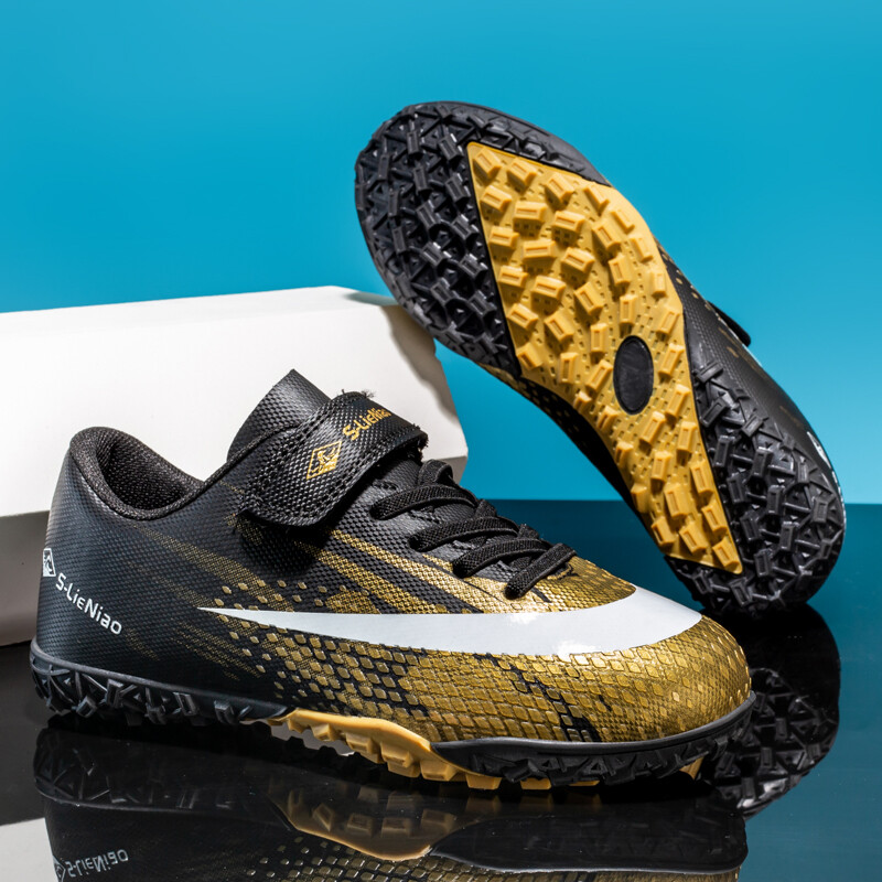 Originálne dievčenské futbalové topánky pre chlapcov, červené futbalové topánky, detská obuv, mládežnícke baseballové kopačky, futsal, tréningové, na umelý trávnik, suchý zips