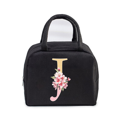 Sakura 26 Alphabet izolovaná obedárová taška pre ženy mužov, nepriepustná termálna chladiaca obedárová taška pre deti, školu, tínedžer, piknikové jedlo