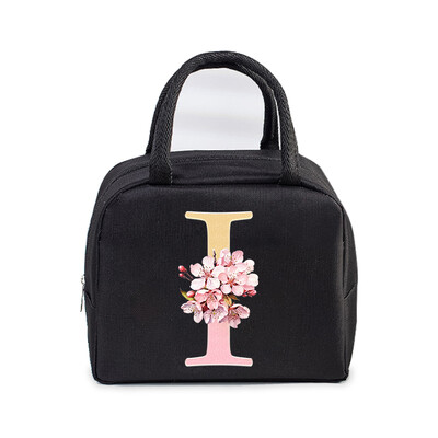 Sakura 26 Alphabet izolovaná obedárová taška pre ženy mužov, nepriepustná termálna chladiaca obedárová taška pre deti, školu, tínedžer, piknikové jedlo