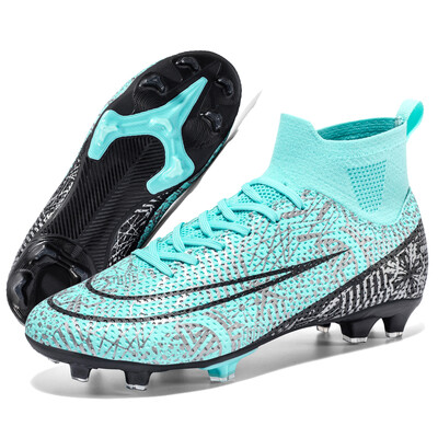 Futbolo batai vyrams Auksiniai, šviesūs, aukšti kulkšnies, vejos futbolo batai vaikams berniukams originalūs neslystantys vidaus treniruočių futbolo sportbačiai