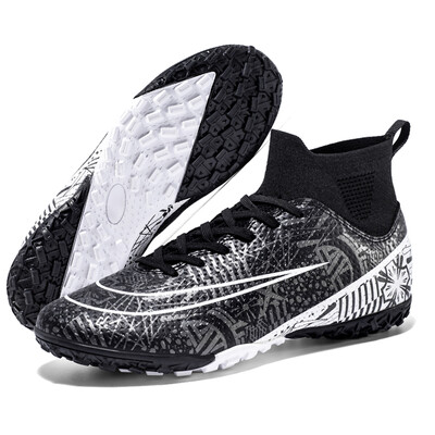 Futbolo batai vyrams Auksiniai, šviesūs, aukšti kulkšnies, vejos futbolo batai vaikams berniukams originalūs neslystantys vidaus treniruočių futbolo sportbačiai