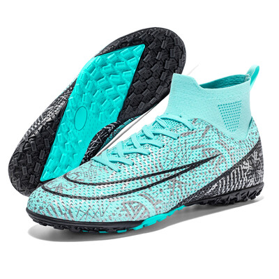 Futbolo batai vyrams Auksiniai, šviesūs, aukšti kulkšnies, vejos futbolo batai vaikams berniukams originalūs neslystantys vidaus treniruočių futbolo sportbačiai