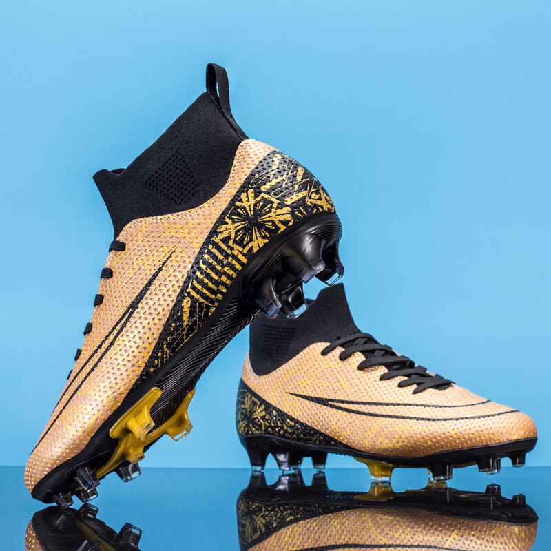 Nauji aukšti futbolo bateliai berniukams ir mergaitėms, lūžę TF nagai suaugusiųjų varžyboms, ilgi nagai vaikiškiems treniruočių batams