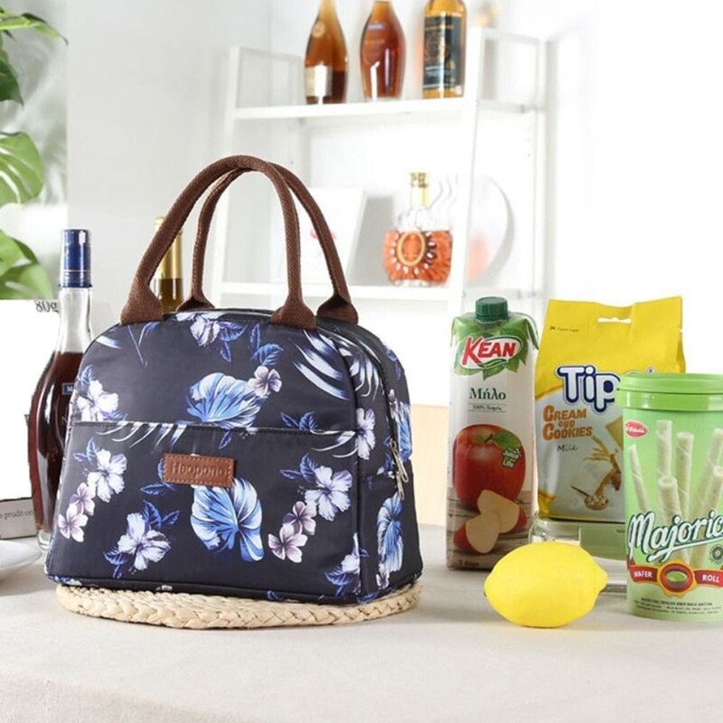 Lauko saugykla Gėlių spalvos iškylų krepšiai Rankinė Termiškai izoliuotas raštas Izoliuotas pietų krepšys Nešiojamas aušintuvas stovyklavimo piknikas