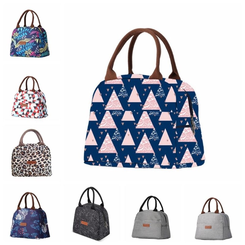 Lauko saugykla Gėlių spalvos iškylų krepšiai Rankinė Termiškai izoliuotas raštas Izoliuotas pietų krepšys Nešiojamas aušintuvas stovyklavimo piknikas