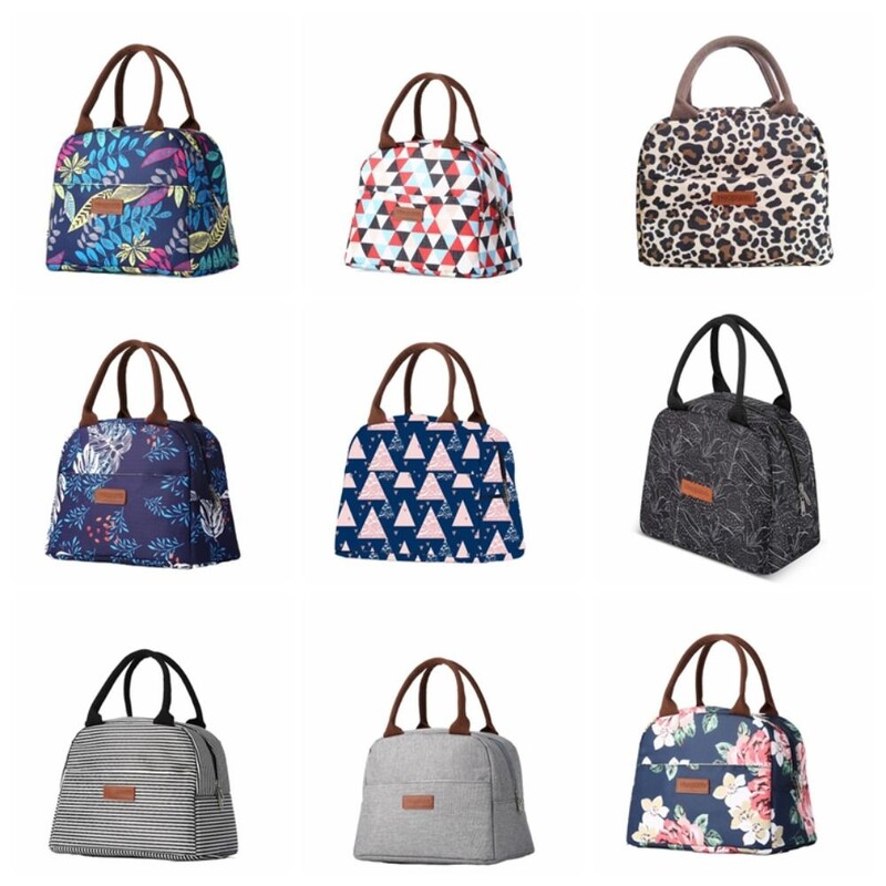 Lauko saugykla Gėlių spalvos iškylų krepšiai Rankinė Termiškai izoliuotas raštas Izoliuotas pietų krepšys Nešiojamas aušintuvas stovyklavimo piknikas