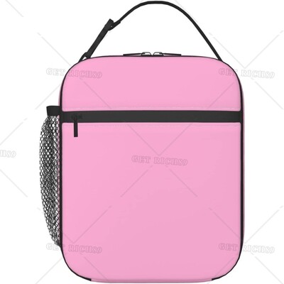 Svetlo fialová jednofarebná izolovaná farebná obedárová taška pre tínedžerov, deti, chlapcov, dievčatá, ženy, školu, prácu, kanceláriu, domácnosť, opakovane použiteľná obedárová krabička