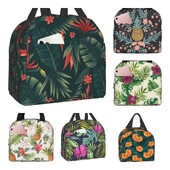 Torba za ručak s cvijetom havajskog hibiskusa za žene, muškarce, djecu, kutija za ručak, izolirana posuda za ručak, torba za uredski rad, školski piknik