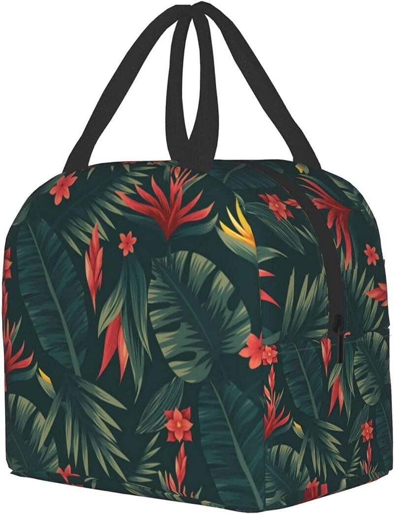 Torba za ručak s cvijetom havajskog hibiskusa za žene, muškarce, djecu, kutija za ručak, izolirana posuda za ručak, torba za uredski rad, školski piknik