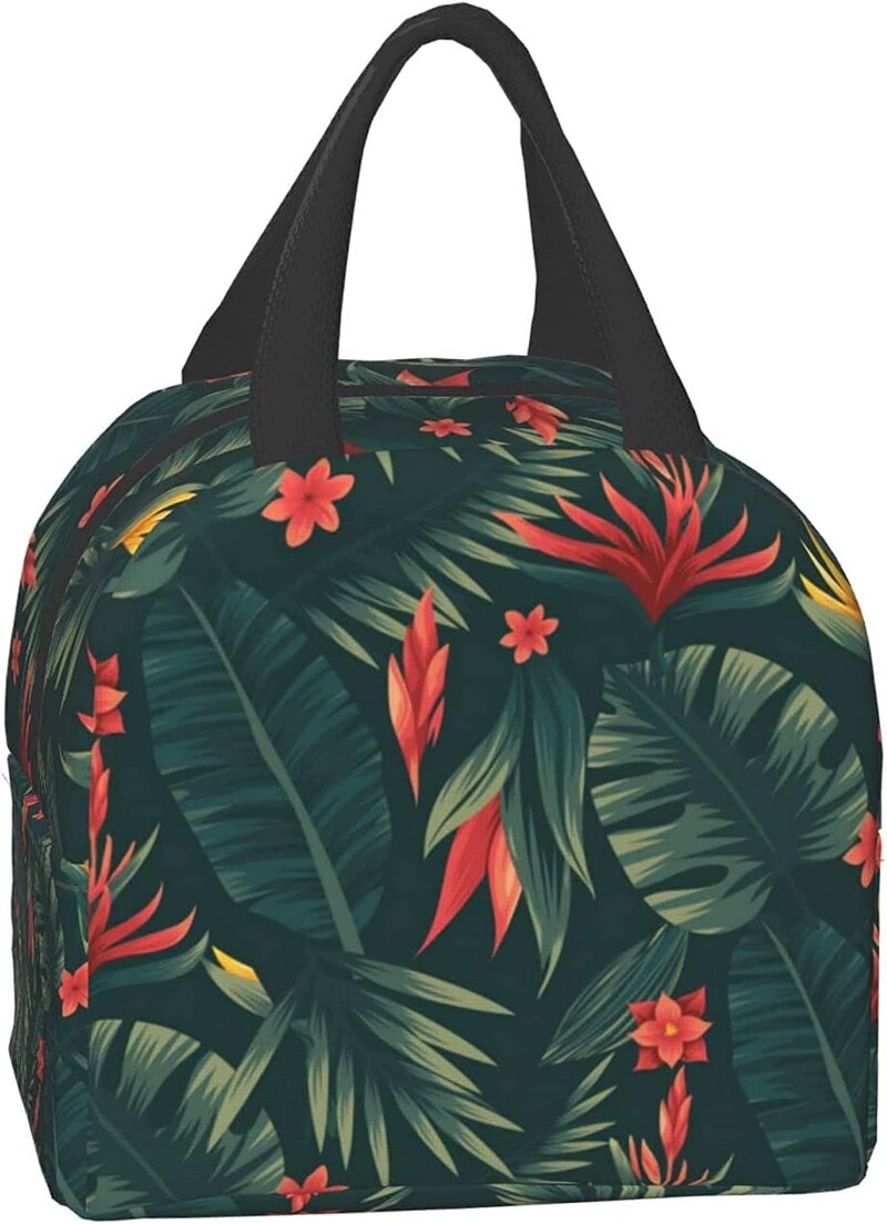 Torba za ručak s cvijetom havajskog hibiskusa za žene, muškarce, djecu, kutija za ručak, izolirana posuda za ručak, torba za uredski rad, školski piknik