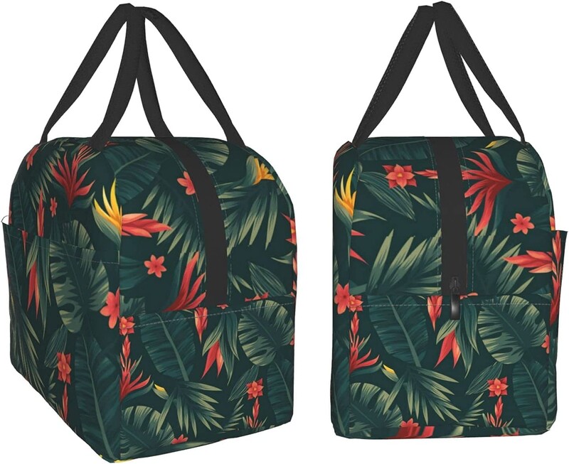 Torba za ručak s cvijetom havajskog hibiskusa za žene, muškarce, djecu, kutija za ručak, izolirana posuda za ručak, torba za uredski rad, školski piknik